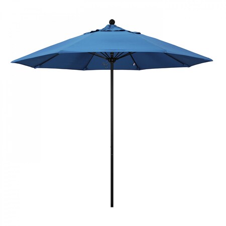 California Umbrella 9' Black Aluminum Market Patio Umbrella, Pacifica Capri 194061335864